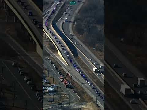 Thousands joined the procession route honoring 3 responders killed in the line of duty.