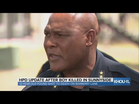 HPD Chief Troy Finner pleads for help in finding 12-year-old's killer