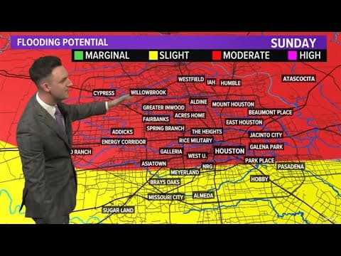 Houston weather: KHOU 11 meteorologist Pat Cavlin gives update on flooding threat