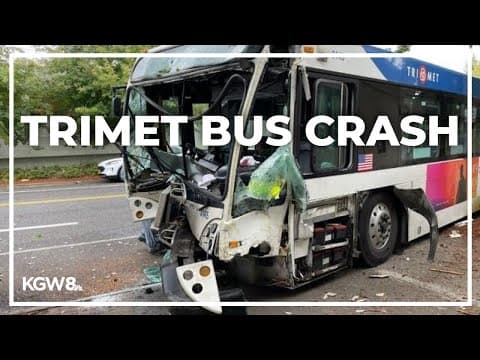 TriMet bus crashes into tree, causing injuries