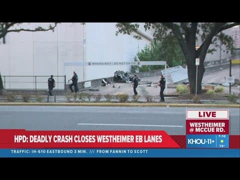 Deadly crash closes Westheimer after chase ends near Galleria