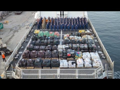 Coast Guard's record-breaking drug bust: Crews recover over 76,000 pounds of cocaine, marijuana