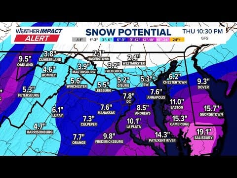 Weather Impact Alert: How much snow will the DMV see this week and when?