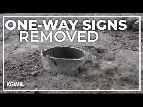 Portland vandal removes one-way road signs
