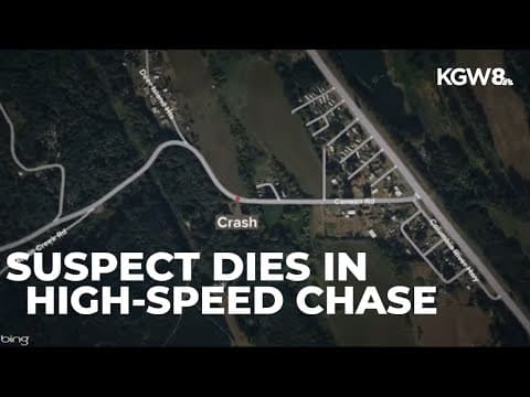 Suspect dies in high-speed pursuit ending in crash near Deer Island