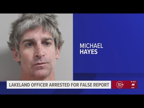 Lakeland police officer arrested, accused of blaming cruiser damage on group of kids