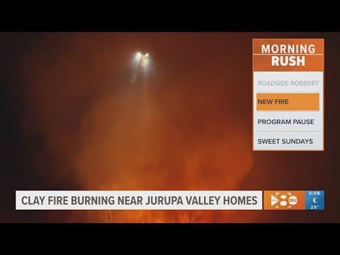 New fire burning in Southern California, an hour east of L.A.