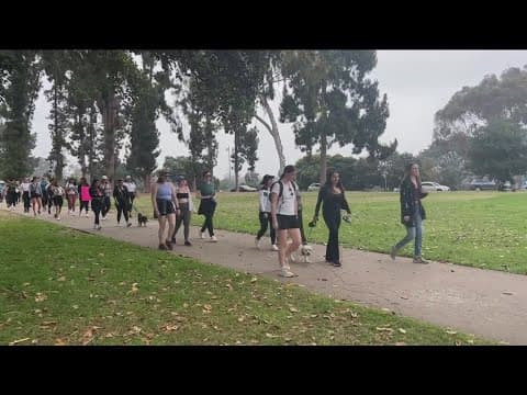 San Diego Girls Who Walk protest against permit guidelines
