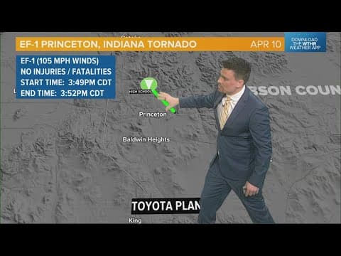 EF-1 tornado confirmed in Princeton, Indiana | See the map of the damage (April 10, 2025)