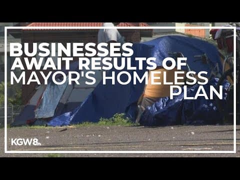 Portland business owners await results of mayor's homeless plan