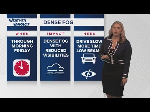 Weather Impact Alert: Dense Fog Advisory issued until Friday morning