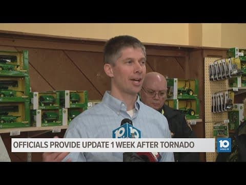 Logan County officials provide update on recovery efforts following last week's deadly tornado