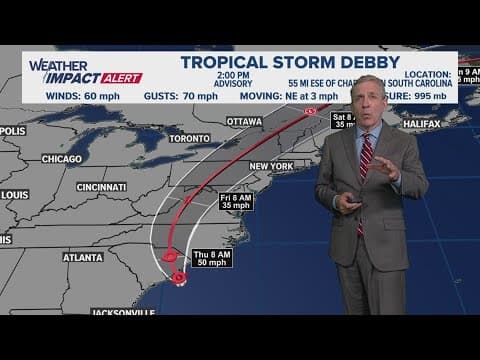Tracking Tropical Storm Debby in the DMV