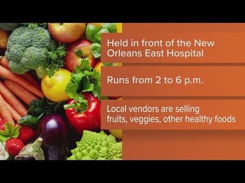 Fresh produce in New Orleans: Farmers Market at N.O. East Hospital