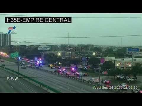 Parts of I-35E are closed in both directions as officials respond to shooting, officials said