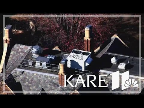 Graffiti painted on Minnesota Governor's Mansion