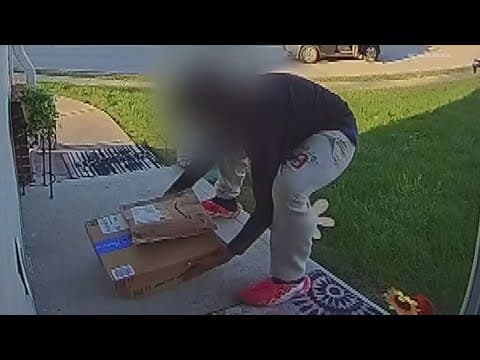 Porch pirate caught stealing by several doorbell cameras across Indianapolis