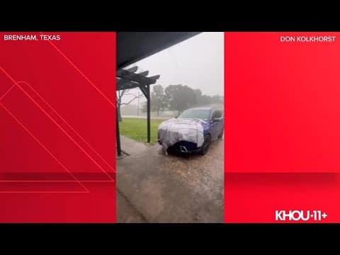 Hail coming down in Brenham, Texas | 5/5/25