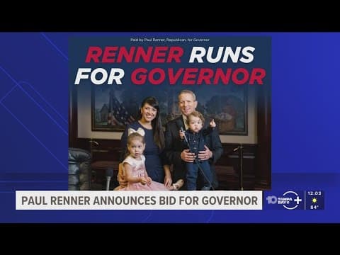 Paul Renner, former Florida House Speaker, is running for governor in Florida