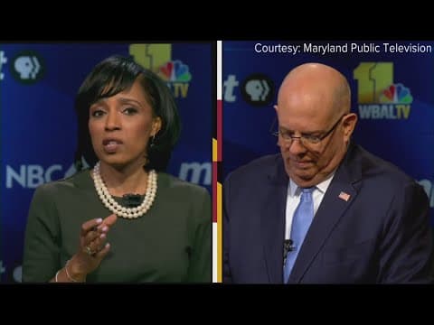 Angela Alsobrooks, Larry Hogan face off in Maryland Senate debate