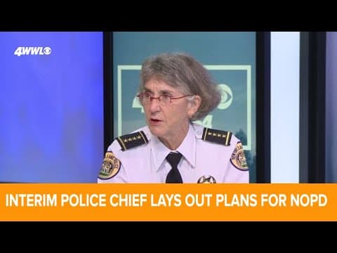 New Orleans Police Superintendent Anne Kirkpatrick in the WWL-TV studio