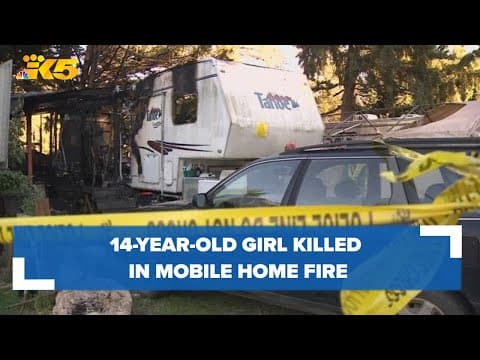 14-year-old girl dies, family narrowly escapes RV fire at mobile home park near Monroe