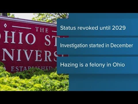 Fraternity at Ohio State suspended until 2029 after hazing investigation