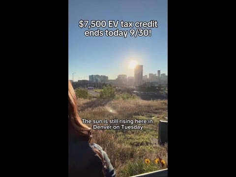 EV tax credit ends Tuesday