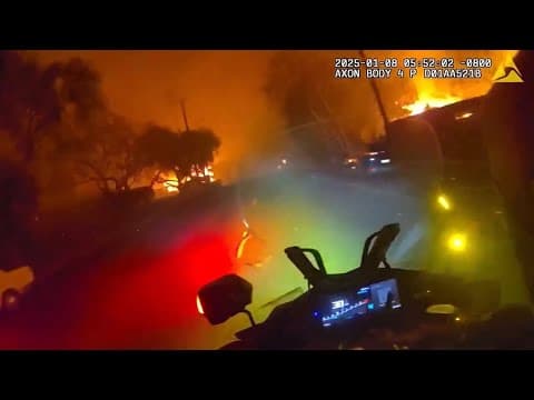 Police in Pasadena, CA, release body camera footage from wildfire evacuation