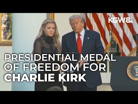 Trump posthumously awards Charlie Kirk the Presidential Medal of Freedom