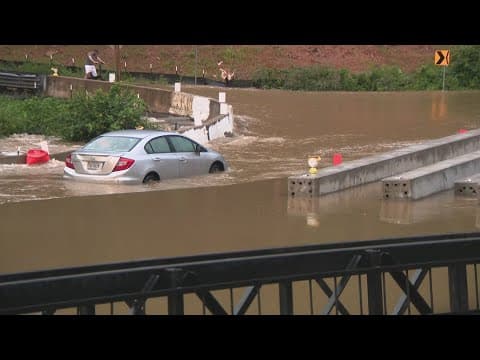 Neighbors along Old Courthouse Road say it floods every time it rains - but hopefully not for long