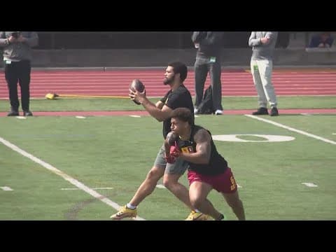DC native Caleb Williams' USC Pro Day