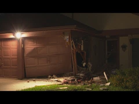 Car smashes into home in northwest Harris County