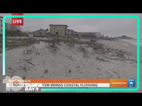 Strong storm system brings coastal flooding