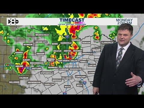 DFW Weather: Possible severe thunderstorms roll into North Texas overnight heading into Memorial Day