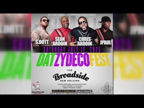 Louisiana Zydeco stars to take the stage at inaugural Dat Zydeco Fest