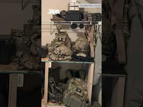 Stolen military weapons and armor recovered from Lacey home