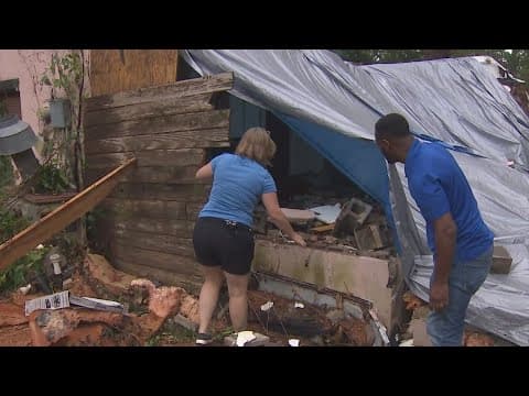 Grandaughter battling with insurance after an oak tree fell on her family home during this month's d