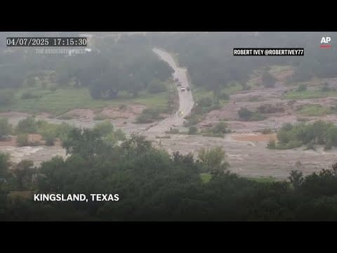 Llano River seen rising in just minutes in July 4, 2025 Central Texas floods