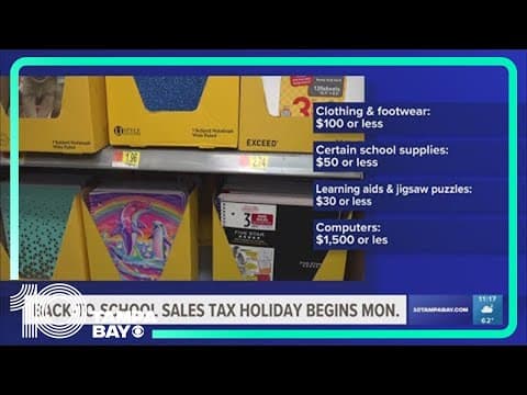 Back-to-school sales tax holiday kicks off Monday in Florida