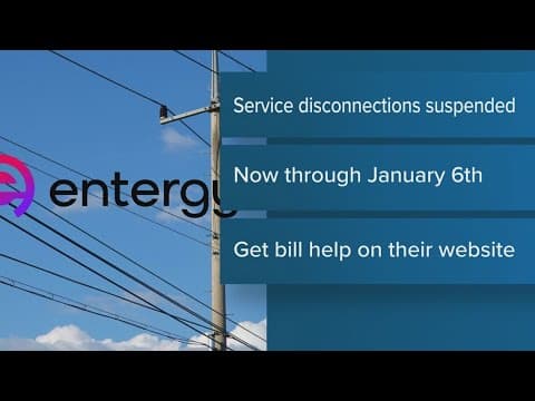 Entergy New Orleans suspends disconnections through Jan. 6