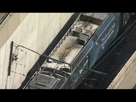 Crews working to find out what caused a fire on a DART train on Thursday afternoon