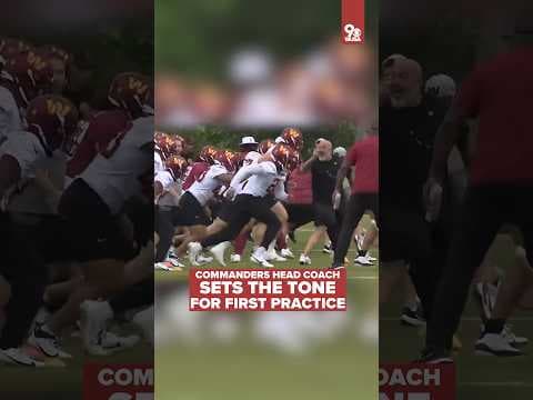 Head Coach Dan Quinn sets the tone for Commanders first practice