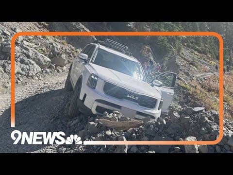 Southwest Colorado mountain pass closed after SUV gets stuck on road's edge