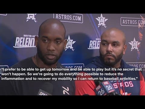 What Yordan Alvarez had to say about his injured right knee and availability