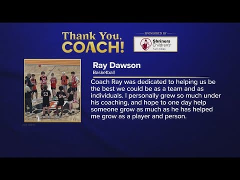 Thank you, Coach! Basketball player appreciates positive influence of a coach