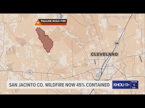 Update: San Jacinto County fire 45% contained