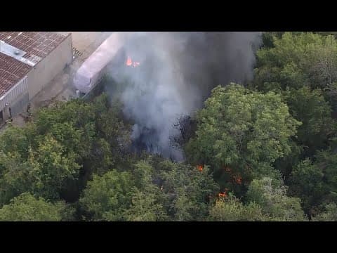 Fire prompts road closure in north Harris County, sheriff says