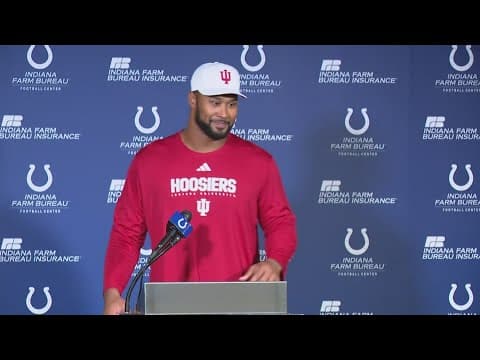 Colts lineman DeForest Buckner wears IU gear after Hoosiers beat Ducks