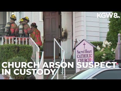 Suspect taken into custody after fire at Sacred Heart Catholic Church in Southeast Portland